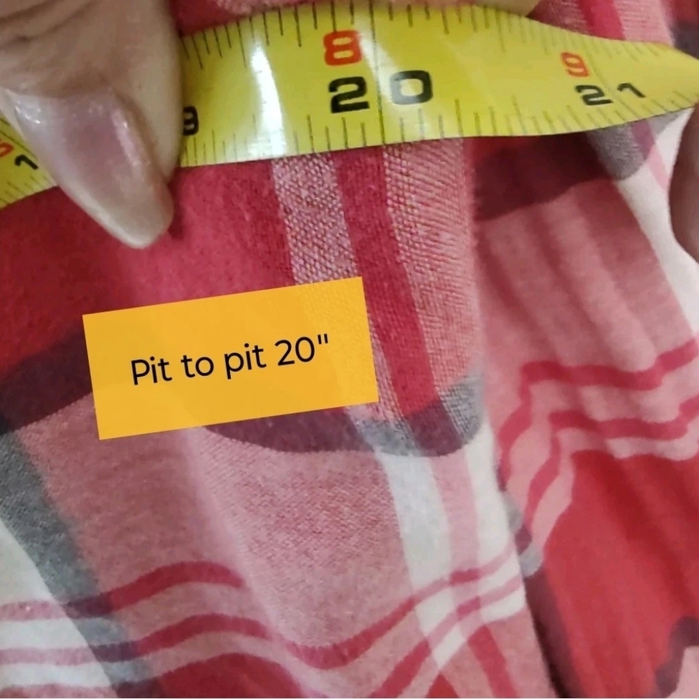 Vtg 09' American Eagle Women's 12 Dark Pink Plaid Long Sleeve Lined Button Up - Picture 16 of 16